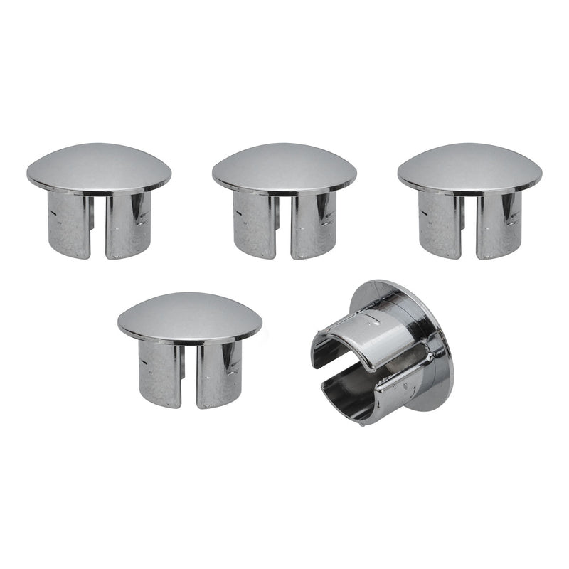 Street Pro Wheel Plugs, Chrome Push In, 11/16 in. Hole, Streetpro, Weld, Cragar, Set of 5 - STP-WPLUG-C STP-WPLUG-C