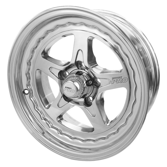 Street Pro ll Convo Pro Wheel Polished 15x6' For Ford Bolt Circle 5x 4.50', (0) 3.50' Back Space - STP002-156000F-POL