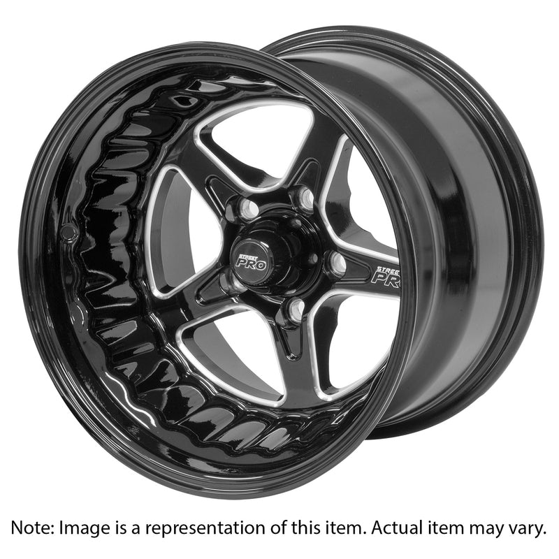 Street Pro ll Convo Pro Wheel Black 15x7' For Ford Bolt Circle 5x 4.50', (12) 4.50' Back Space - STP002-157005F-BK STP002-157005F-BK