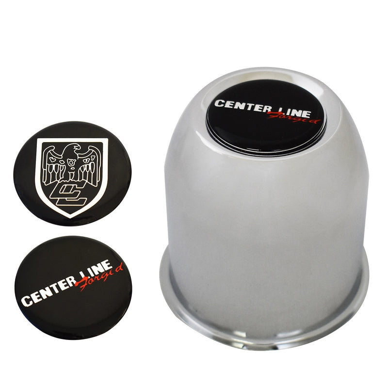 Street Pro Wheels Centre Cap, Suit 005 Series & Convo Wheels, Eagle & Centreline Decals, Chrome - STP002-CS70 STP002-CS70