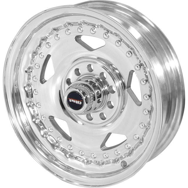 Street Pro Convo Pro Wheel Polished 15x4' For Holden For Chevrolet For Ford Dual Bolt Circle 1.75' Back Space - STP005-154000 STP005-154000