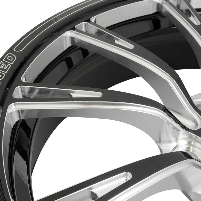 Street Pro 009 Series Forged Wheel, Front 17x4.5'' / 2.25'' Backspace (-13) / 5x4.75" Bolt Circle Chevrolet, Gloss Black Milled - STP009-174500-BK