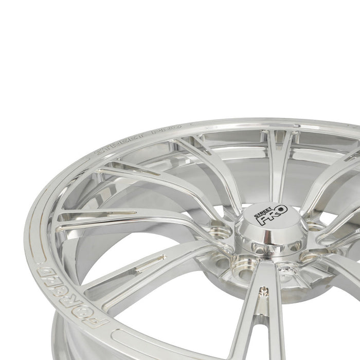 Street Pro 009 Series Forged Wheel, Front 17x4.5'' / 2.25'' Backspace (-13) / 5x4.75" Bolt Circle Chevrolet, Polished - STP009-174500-POL