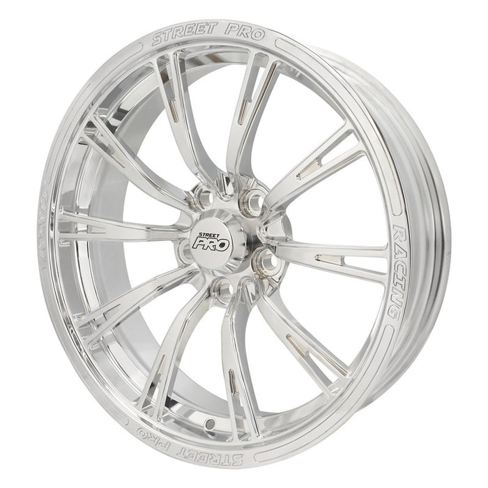 Street Pro 009 Series Forged Wheel, Front 17x4.5'' / 2.25'' Backspace (-13) / 5x4.75" Bolt Circle Chevrolet, Polished - STP009-174500-POL