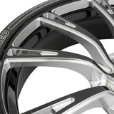 Street Pro 009 Series Forged Wheel, Front 17x4.5'' / 2.25'' Backspace (-13) / 5x120mm Bolt Circle Holden, Gloss Black Milled, Each - STP009-174500COM-BK