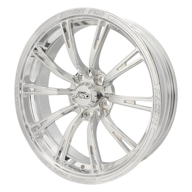 Street Pro 009 Series Forged Wheel, Front 17x4.5'' / 2.25'' Backspace (-13) / 5x4.50" Bolt Circle Ford, Polished, Each - STP009-174500F-POL STP009-174500F-POL