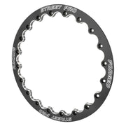 Street Pro 009 Series Rear Beadlock Ring 15'', Gloss Black Milled, Billet Aluminium, Each - STP009-BL001-BK STP009-BL001-BK