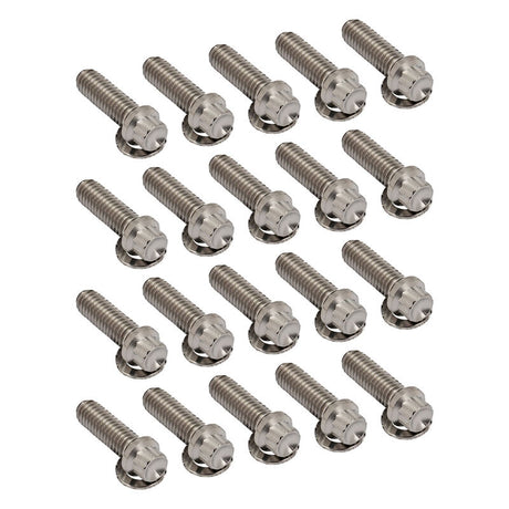 Street Pro Wheels Beadlock Ring Bolt & Washer Kit, Titanium, 5/16''-18 Thread, 1.00'' UHL (25mm), 20 Pack - STP009-BLBK-TI STP009-BLBK-TI