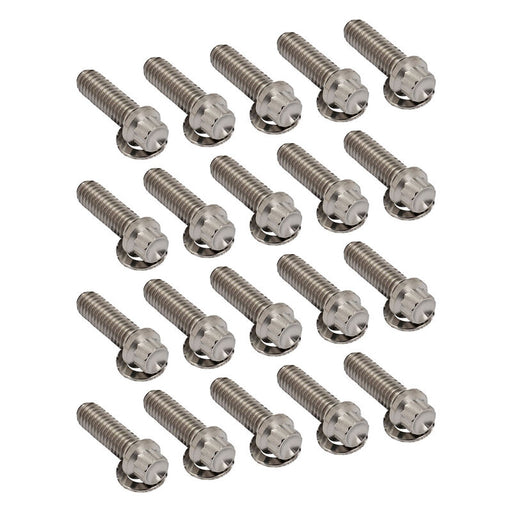 Street Pro Wheels Beadlock Ring Bolt & Washer Kit, Titanium, 5/16''-18 Thread, 1.00'' UHL (25mm), 20 Pack - STP009-BLBK-TI STP009-BLBK-TI