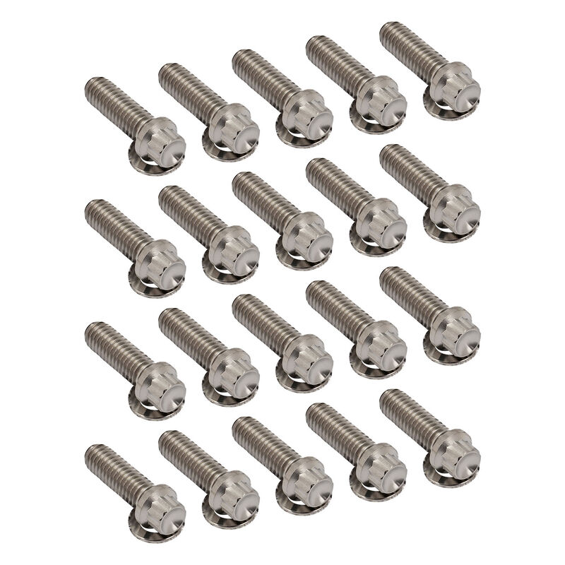 Street Pro Wheels Beadlock Ring Bolt & Washer Kit, Titanium, 5/16''-18 Thread, 1.00'' UHL (25mm), 20 Pack - STP009-BLBK-TI STP009-BLBK-TI