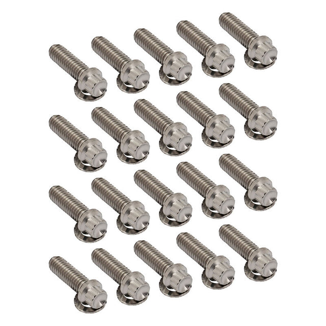 Street Pro Wheels Beadlock Ring Bolt & Washer Kit, Titanium, 5/16''-18 Thread, 1.00'' UHL (25mm), 20 Pack - STP009-BLBK-TI STP009-BLBK-TI