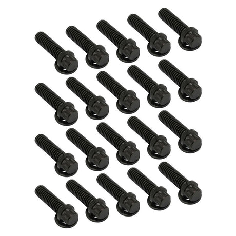 Street Pro Wheels Beadlock Ring Bolt & Washer Kit, 5/16''-18 Thread, 1.00'' UHL (25mm), 20 Pack - STP009-BLBK STP009-BLBK