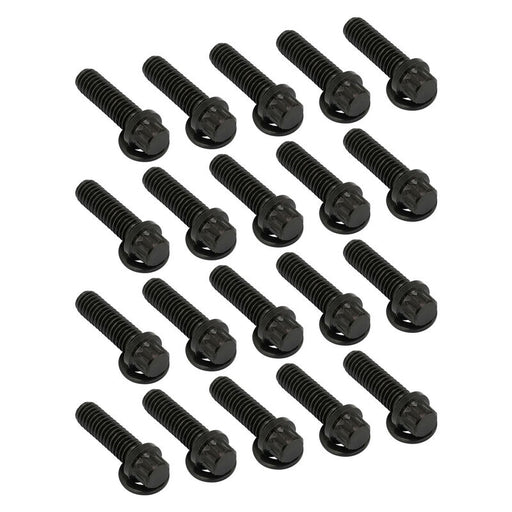 Street Pro Wheels Beadlock Ring Bolt & Washer Kit, 5/16''-18 Thread, 1.00'' UHL (25mm), 20 Pack - STP009-BLBK STP009-BLBK