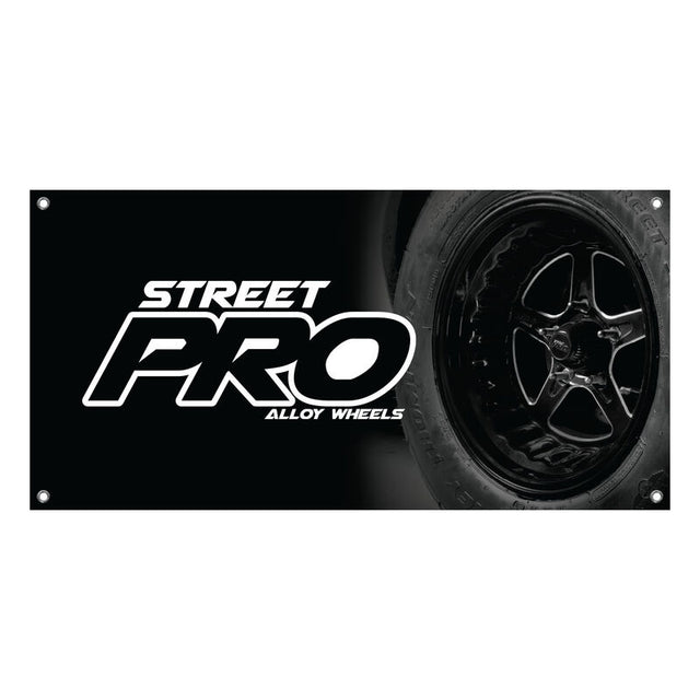 Street Pro Wheels Vinyl Banner 1500mm x 750mm, Street Pro Logo, Each - STPBANNER15 STPBANNER15