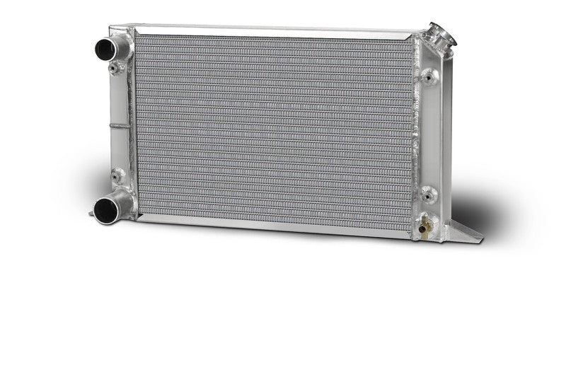 AFCO Lightweight Single Row Scirocco Radiator-LH Double Pass w/filler top right 1.50" in / 1.75" Outlet - 80105LWN 80105LWN