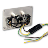 Longacre Flip-up Start / Ignition panel w/ 1 acc & pilot lights - 52-44866