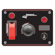 Longacre Flip-up Start / Ignition panel w/ 1 acc & pilot lights - 52-44866