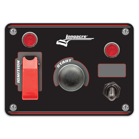 Longacre Flip-up Start / Ignition panel w/ 1 acc & pilot lights - 52-44866