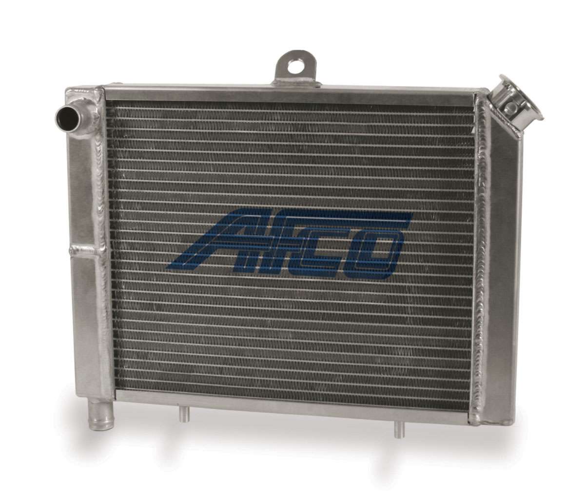 AFCO Aluminum Satin Radiator Cage Mount Double Pass 1 Inch Inlet/Outlet for Mini/Micro Sprint - 80205-1 80205-1