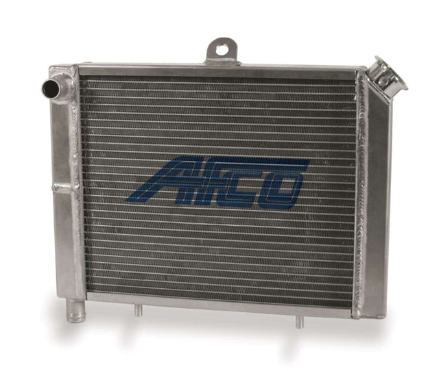 AFCO Aluminum Satin Radiator Cage Mount Double Pass 1 Inch Inlet/Outlet for Mini/Micro Sprint - 80205-1 80205-1