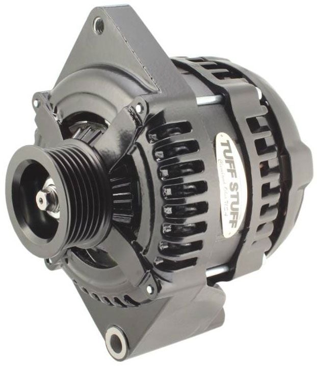Tuff Stuff 1-Wire 225 AMP Ford Alternator, 6-Groove Pulley, Stealth Black (TUF8441B6G1W) TUF8441B6G1W