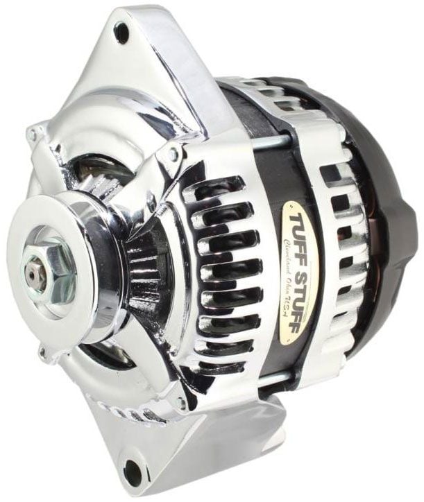 Tuff Stuff 1-Wire 225 AMP Ford Alternator, Single Groove Pulley, Chrome (TUF8441C1G1W) TUF8441C1G1W