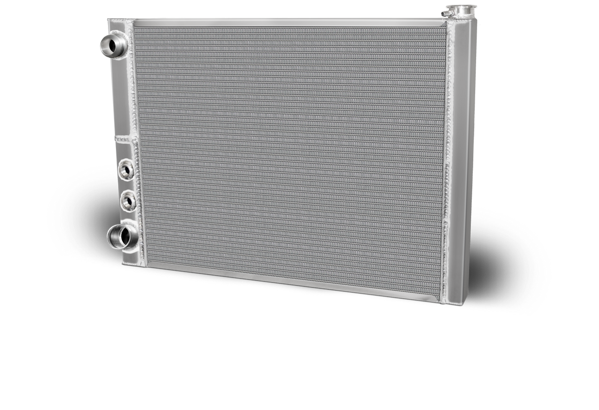 AFCO Double Pass Radiator Ford 27.5 X 19 X 1.50 Core 20 AN Male Inlet - 80185FNDP-20 80185FNDP-20