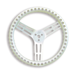 Fast Lane 15" Alloy Dished Drilled Steering Wheel - Raw