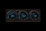 Digital Elite Waterproof Gauge Panel, 3 Gauge Oil Pressure/Water Temperature/Fuel Pressure 120psi