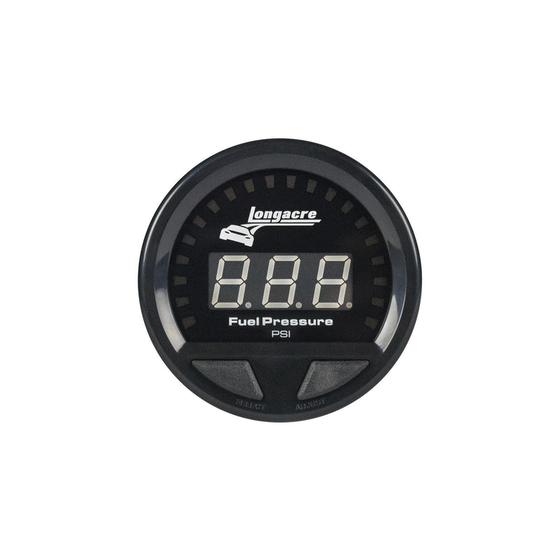 Longacre Digital Elite Waterproof Gauges, Fuel Pressure 0-15 psi, Sensor Included