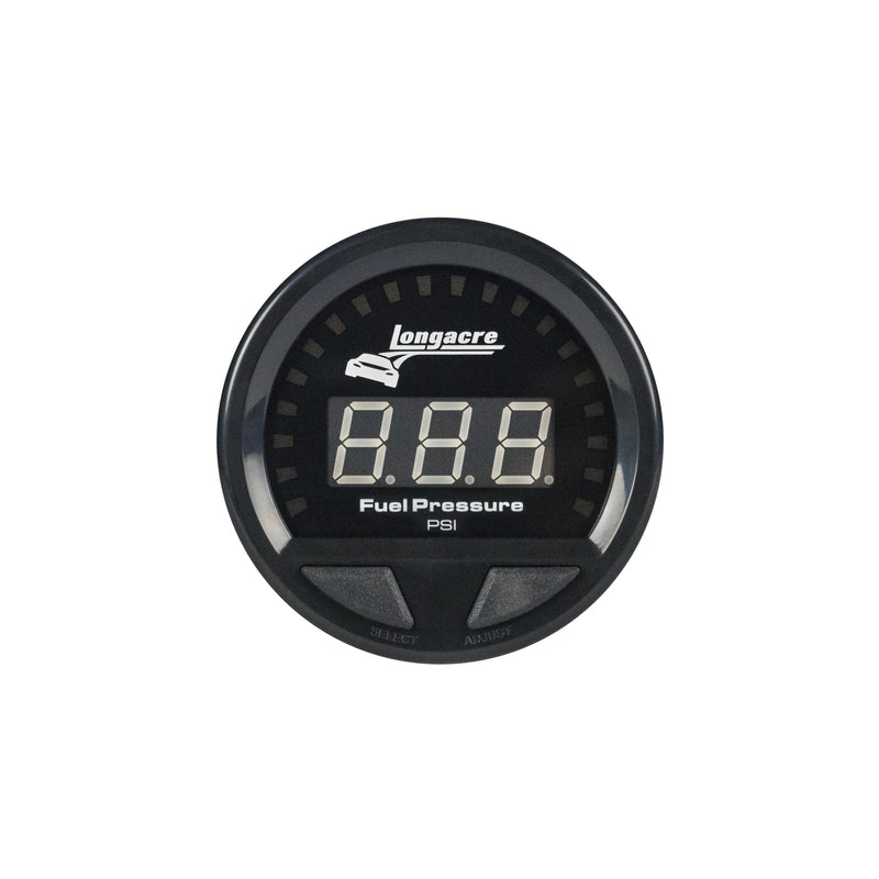 Longacre Digital Elite Waterproof Gauges, Fuel Pressure 0-120 psi, Sensor Included