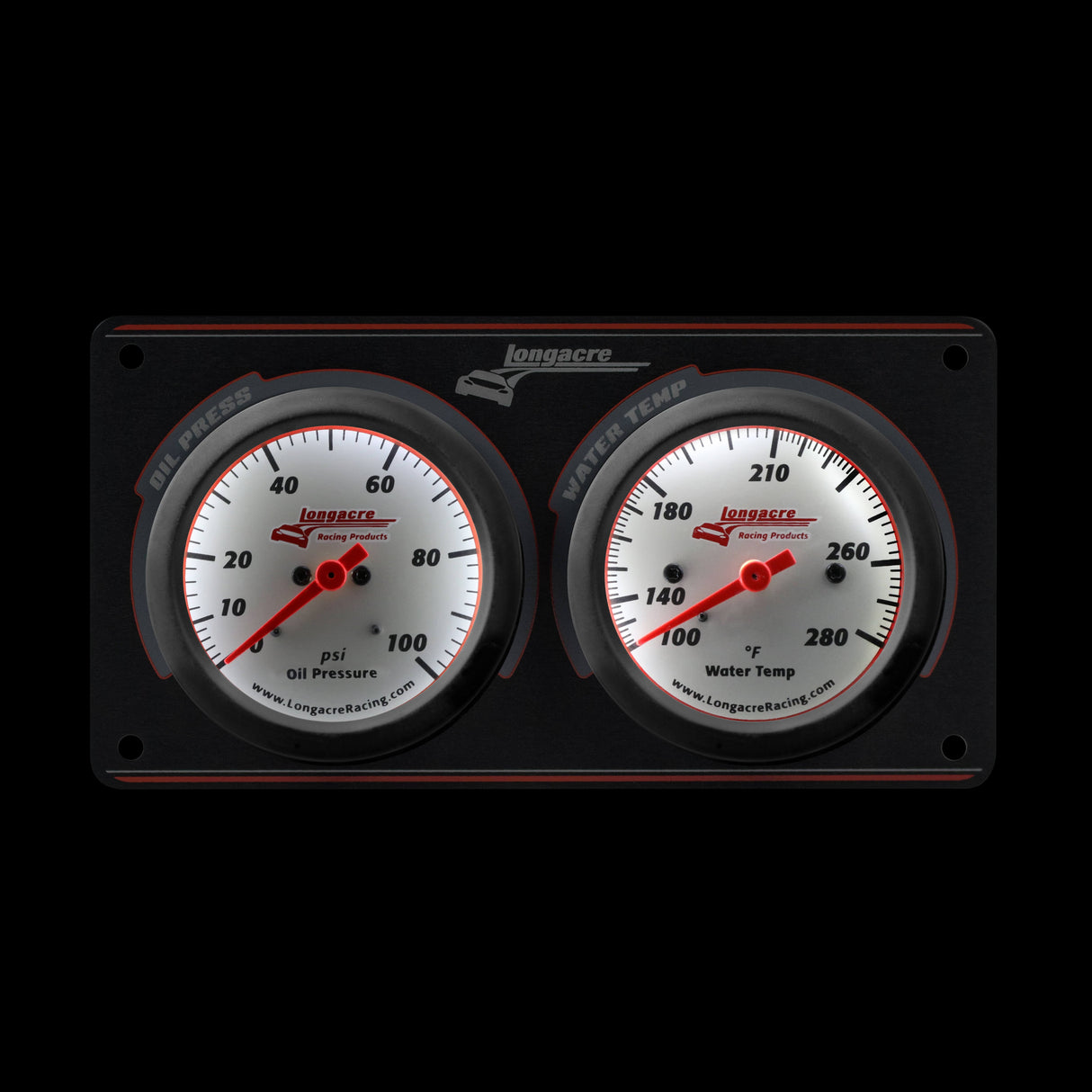 Longacre Sportsman™ Elite 2 Gauge Panel Oil Pressure, Water Temperature