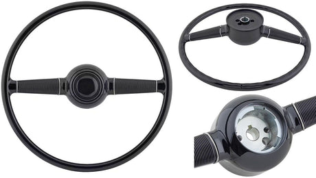 Vintique Inc Vintique Keyway Steering Wheel - Black (VI01A-3600-D15)