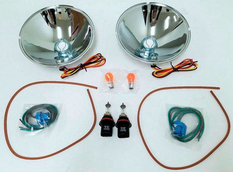 Vintique Inc Halogen Refelctor Kit with Turn Signal (VI40-13027QK12TS) VI40-13027QK12TS