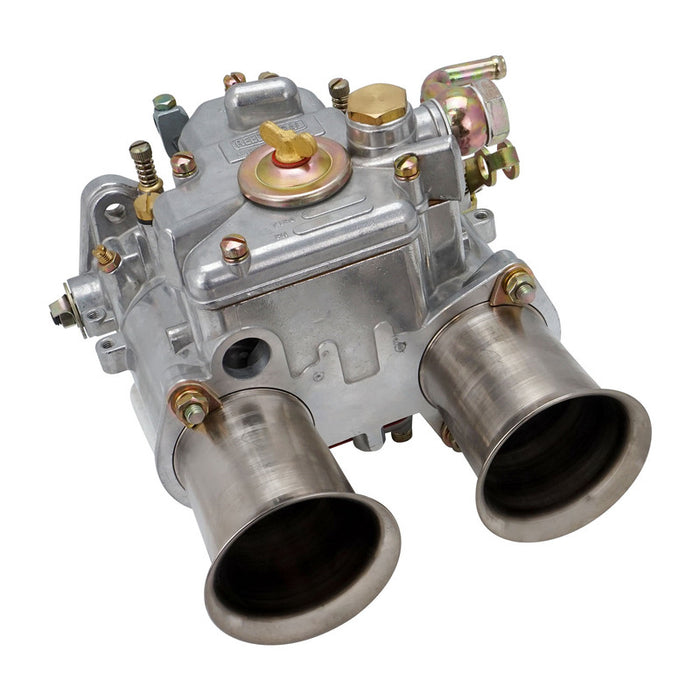 VPW Carburettor, Repro Weber Style Side Draft 45 DCOE, Chrome Ram Tubes, Kit - VPW-CD45DCOE