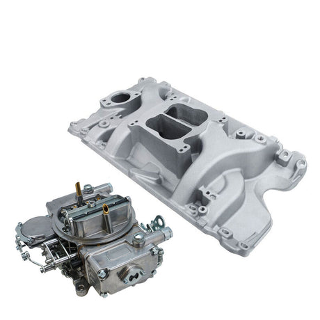 VPW Intake & Carburettor Kit, Holden V8 253-308, Air Dual Intake, Repro Holley Style 600CFM Vac Sec, Carburettor, Kit - VPWM2194-KIT VPWM2194-KIT