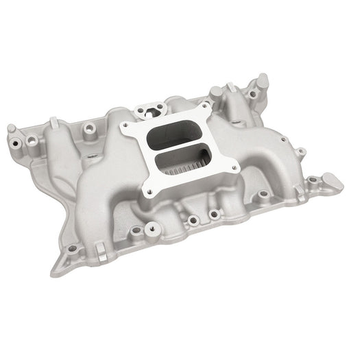 VPW Intake Manifold, SB Ford 302, 351 Cleveland, Low Dual Plane, Aluminium, Square Bore, Natural, Each - VPWM2750-ALUM VPWM2750-ALUM