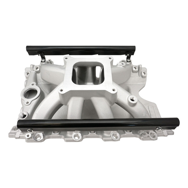 VPW Intake Manifold EFI, Holden, Commodore V8, VN 253, 304, 308, High Rise Single Plane, Square Bore, Aluminium, Black Fuel Rail Kit AN6 - VPWM28945-ALUM