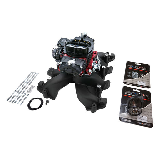 VPW Intake Manifold & Carburettor Kit Black Series RPM AirMax, Dual Plane, Street Brawler 750 Vac, Electric Choke,Carbutetor, Chev For Holden LS1,LS2 - VPWM300130-Kit-BK VPWM300130-KIT-BK