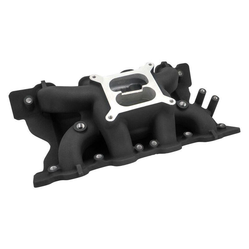 VPW Intake Manifold, SB Ford 302, 351 Cleveland, Dual Plane, Aluminium Black , Square Bore, Natural, Each - VPWM7564-BLK VPWM7564-BLK