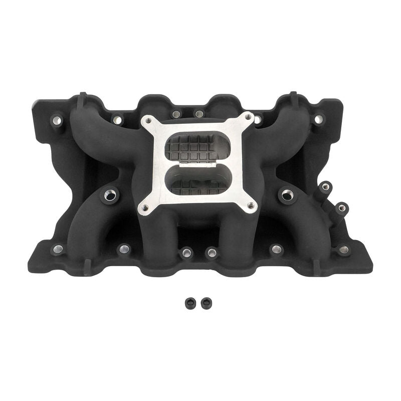 VPW Intake Manifold, SB Ford 302, 351 Cleveland, Dual Plane, Aluminium Black , Square Bore, Natural, Each - VPWM7564-BLK