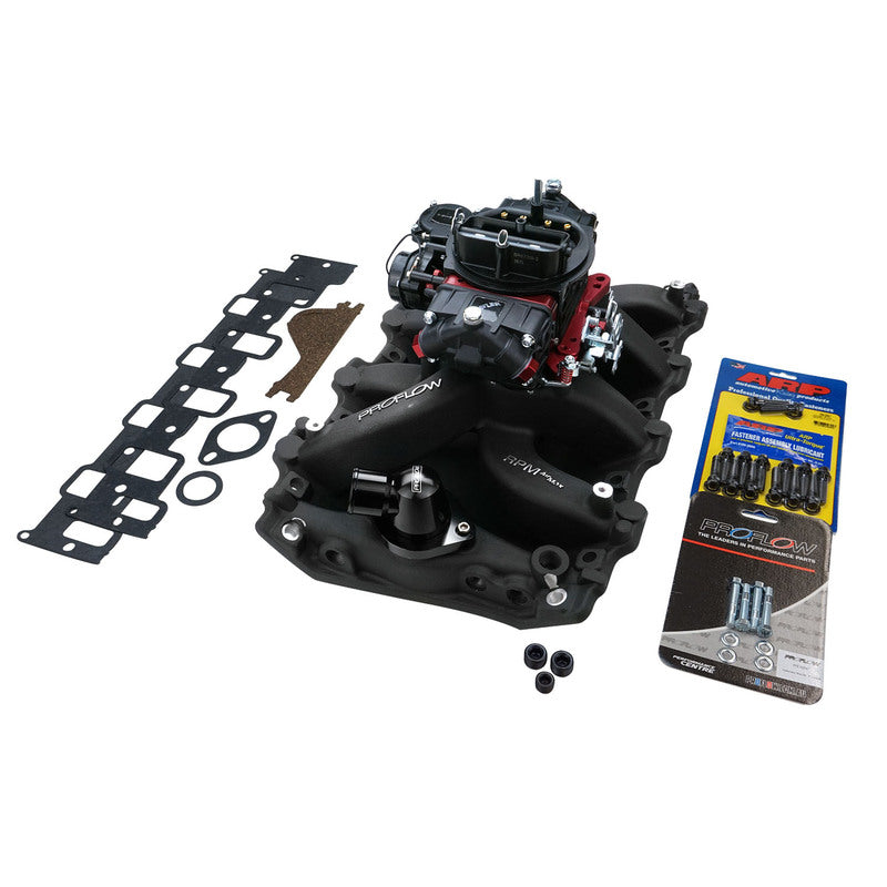 VPW Intake Manifold & Carburettor Kit Black Series RPM AirMax, For Holden V8, VN Heads, Dual Plane, Slayer 750 Vac, Electric Choke,Carbutetor, For Hol - VPWM7594-KIT-BK VPWM7594-KIT-BK