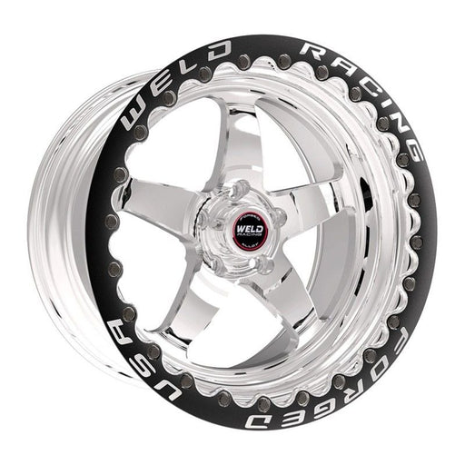 WELD RT-S S71 15 x 8" Wheel, Polished with Black Single Beadlock for M/T (WE71LP-508A45F) WE71LP-508A45F