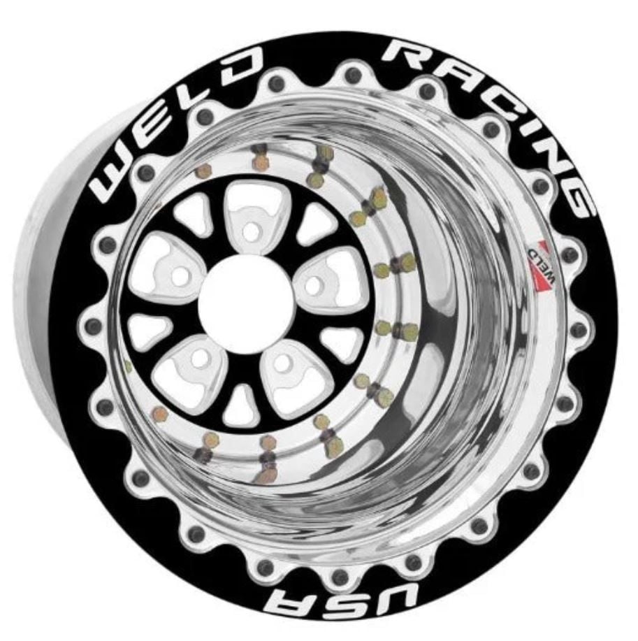 WELD V-Series 15 x 14" Wheel, Black Center, Single Beadlock for M/T (WE84B-514B280F) WE84B-514B280F
