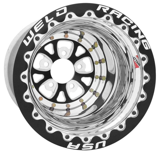 WELD V-Series 15 x 15" Wheel, Black Finish, Double Beadlock for M/T (WE84B-515276MB) WE84B-515276MB