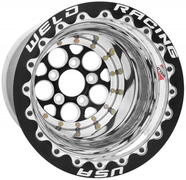 WELD Magnum Drag Series 15 x 9" Wheel, Black Center, Single Beadlock for M/T (WE86B509276F) WE86B509276F
