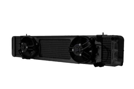 AFCO Aluminum Black Heat Exchanger with dual fans 2003-2004 Mustang Cobra Double Pass (L - 31”) X (W - 5-3/8”) X (H - 5-13/16”) - 80275PROB 80275PROB