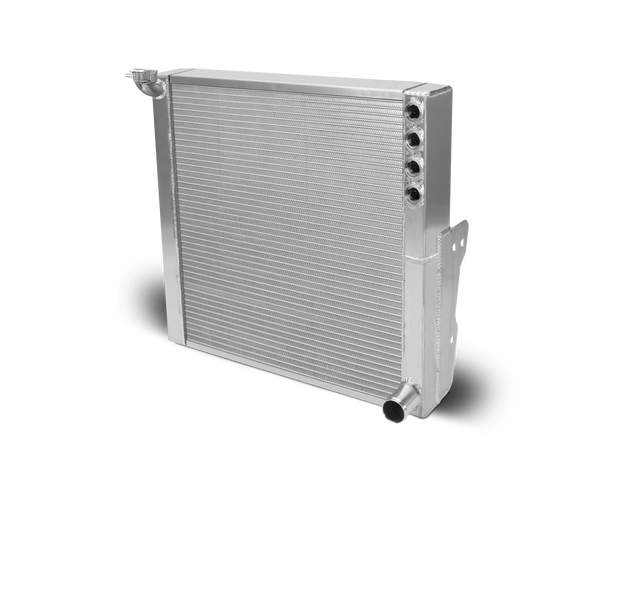 AFCO Aluminum Satin Radiator Dzus Mount Double Pass for Sprint Car - 80201N 80201N