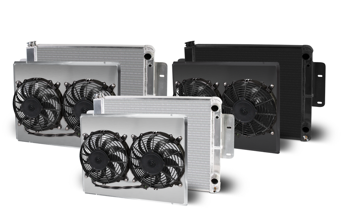 AFCO 1964-67 GTO Lsx Double Pass Aluminum Radiator and Shroud - 84298-B-SP-N 84298-P-DP-Y