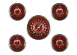 Classic Instruments V8 Red Steelie Five Gauge Set - V8RS00SHC